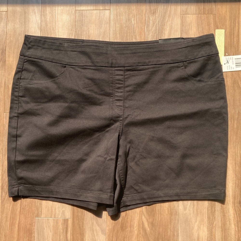 Napa Valley short black comfort waistband hidden elastic pull on 20W - Picture 12 of 16